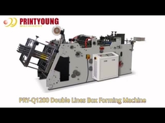 PRY-Q1200 Macchina di formazione di scatole per hamburger a doppia linea con servomotore completo