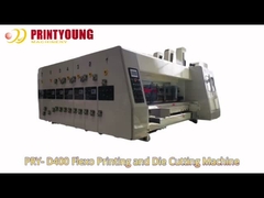 PRY-D400 Automatic Lead Edge 4 Colors Flexo Printing Slotting Die Cutting Machine con imballaggio